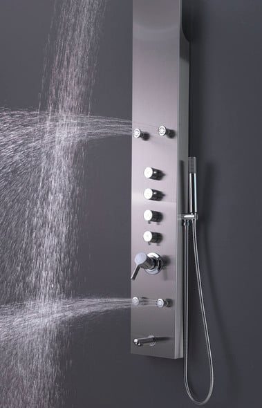 wetroom glass American Imaginations Shower Panel Shower Panels Chrome Modern