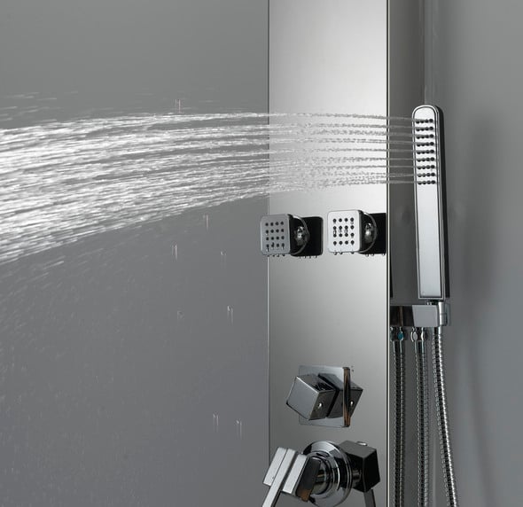 pvc bathroom cladding panels American Imaginations Shower Panel Shower Panels Chrome Modern