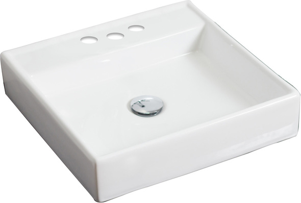 matt black sink unit American Imaginations Vessel Set Bathroom Vanity Sinks White Modern