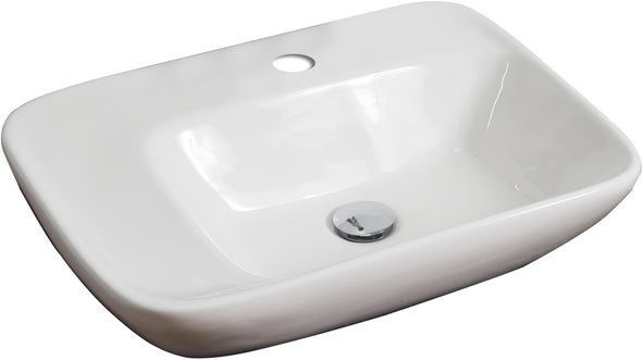 American Imaginations Vessel Set Bathroom Vanity Sinks White Traditional
