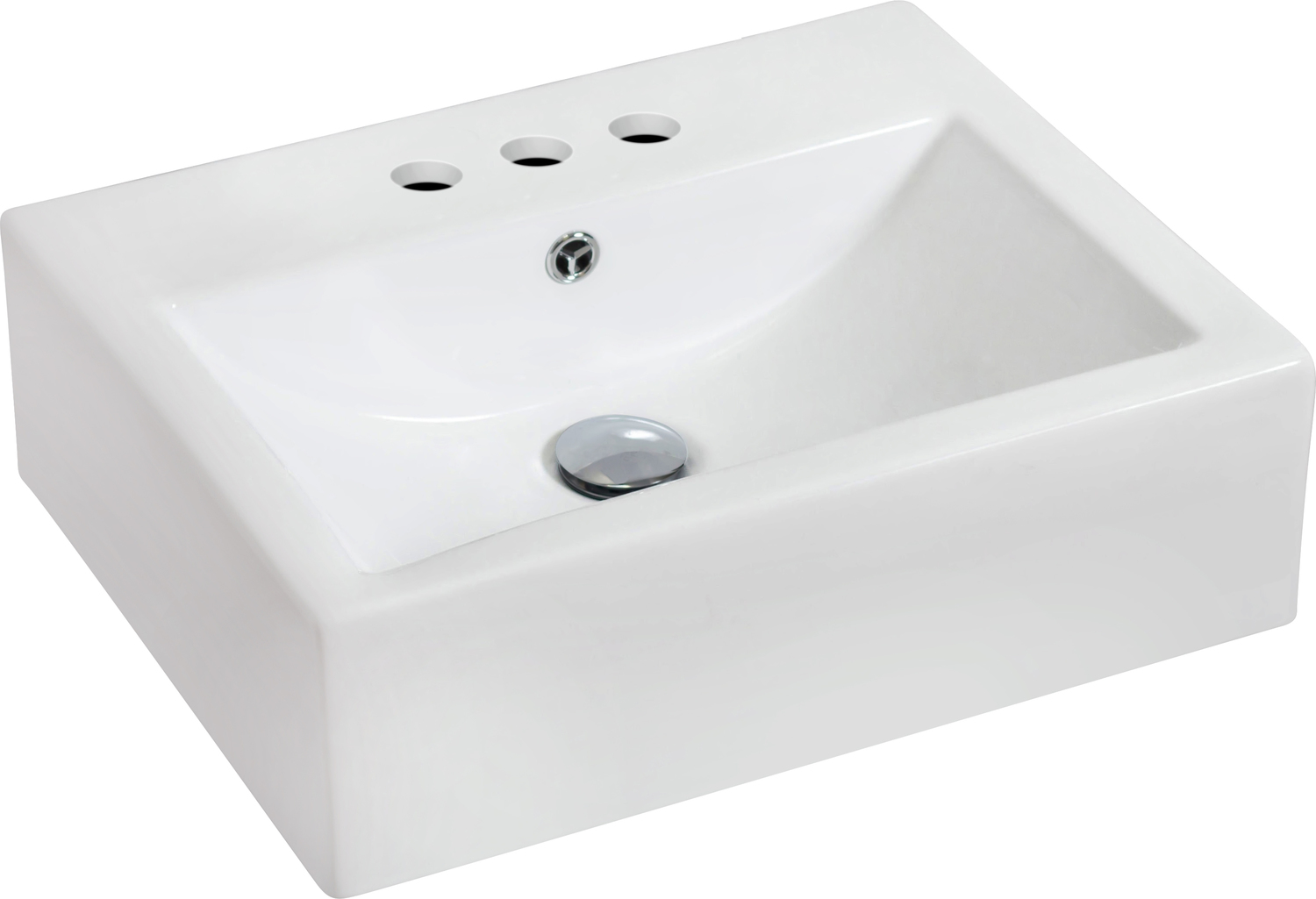  American Imaginations Vessel Set Bathroom Vanity Sinks White Transitional