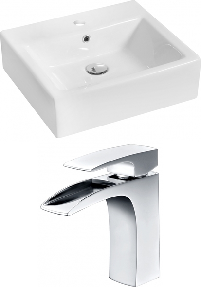 bathroom basin bowl American Imaginations Vessel Set Bathroom Vanity Sinks White Transitional