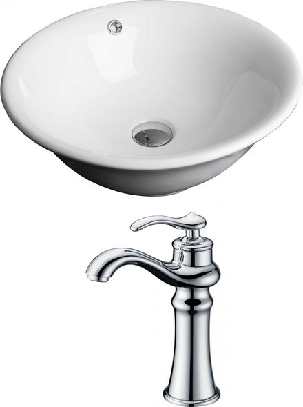 tap for bathroom American Imaginations Vessel Set Bathroom Vanity Sinks White Traditional