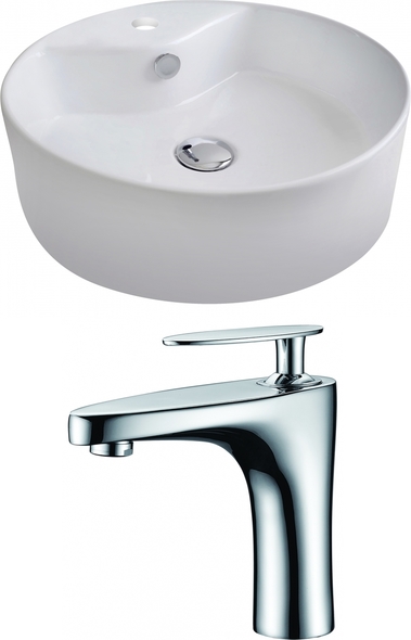 wc and basin vanity units American Imaginations Vessel Set Bathroom Vanity Sinks White Traditional