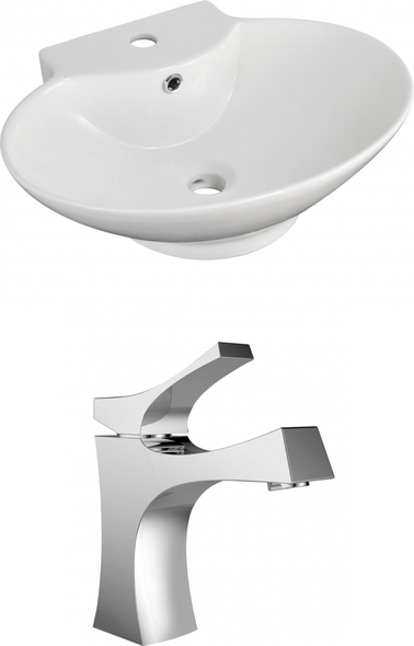 modern vanity sink unit American Imaginations Vessel Set Bathroom Vanity Sinks White Traditional