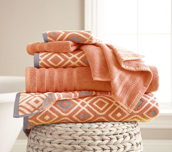 grey striped bath towels Amrapur