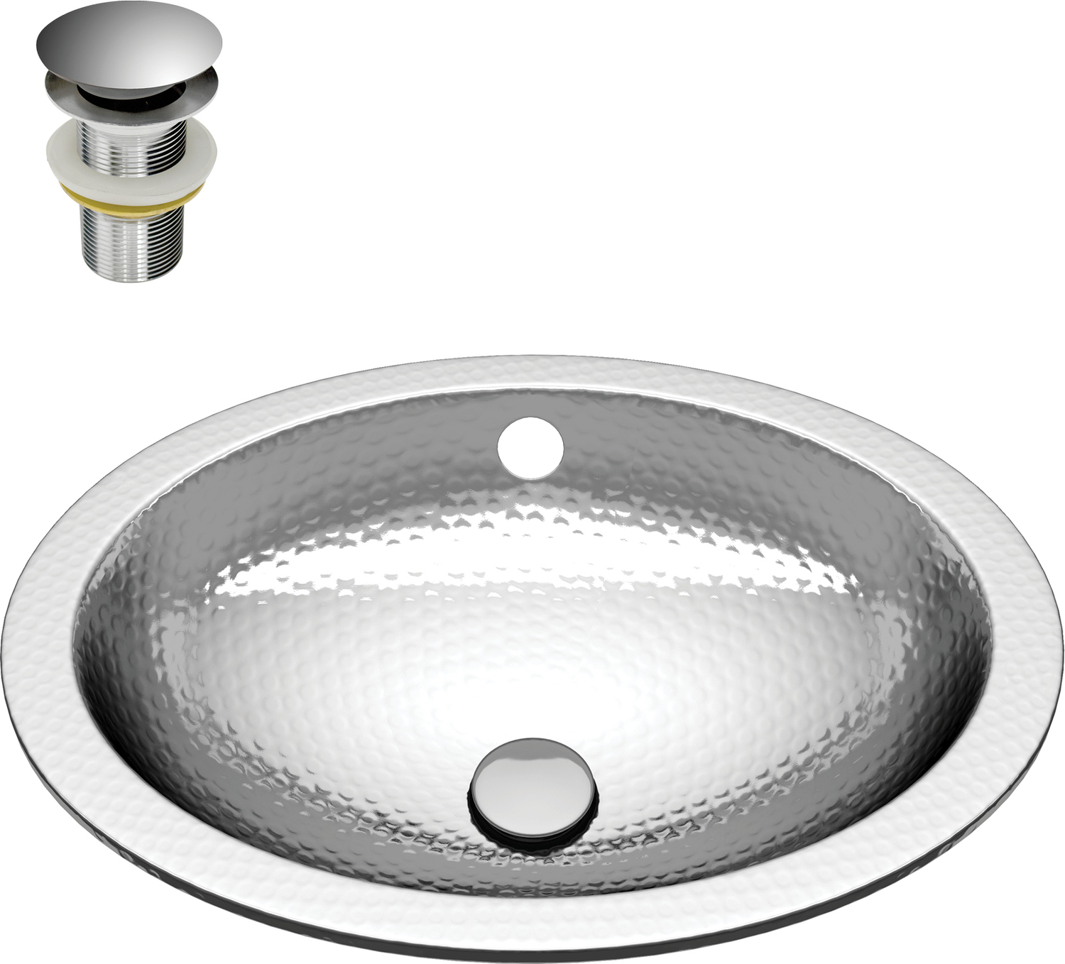 58 inch vanity Anzzi BATHROOM - Sinks - Drop-in - Stainless Steel Steel