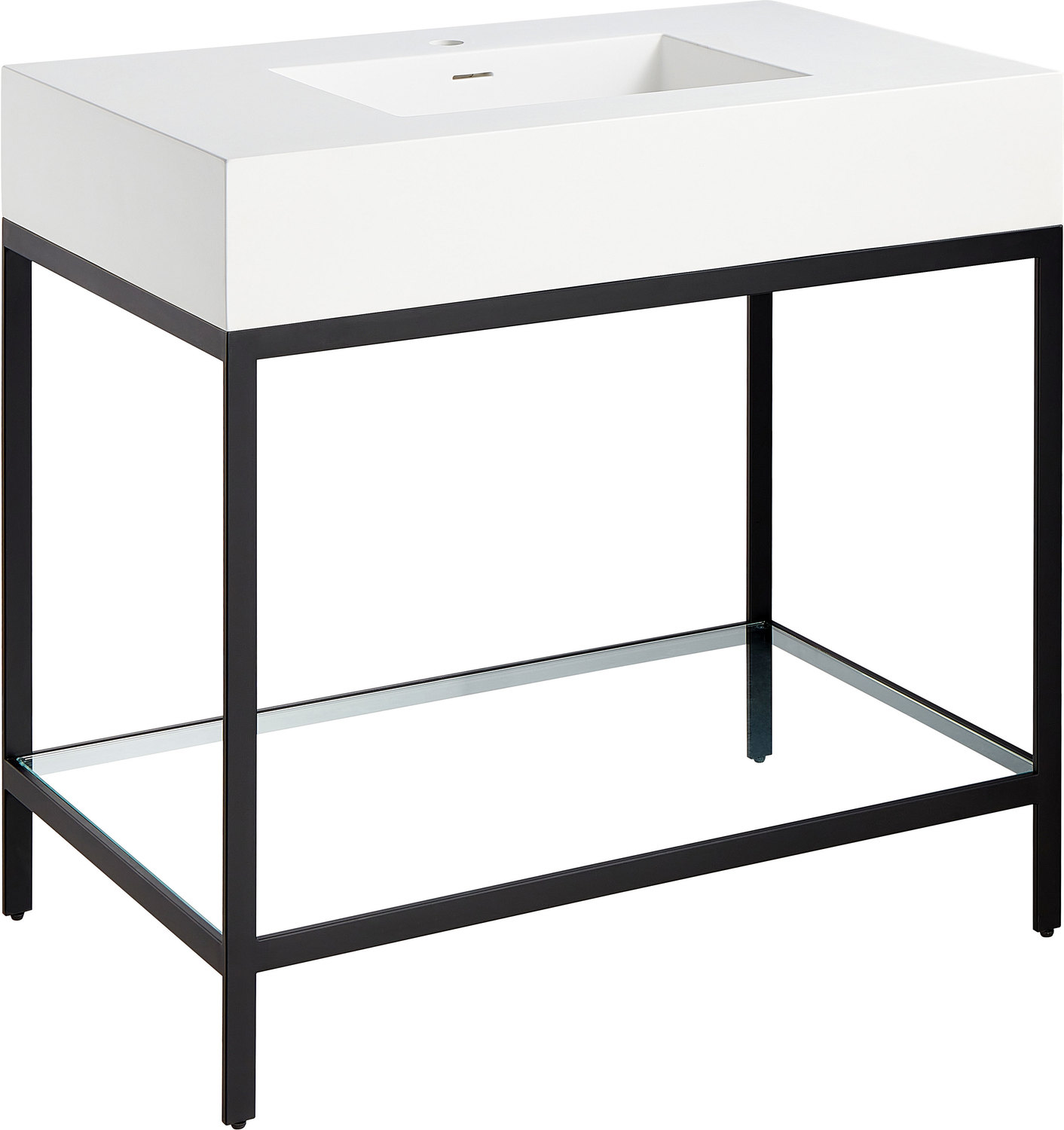 stand over toilet Anzzi BATHROOM - Console Sinks - Sink & Frame Matte Black