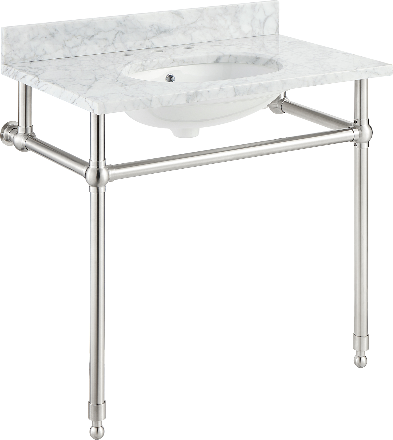best wood for bathroom cabinets Anzzi BATHROOM - Console Sinks - Sink & Frame Brushed Nickel