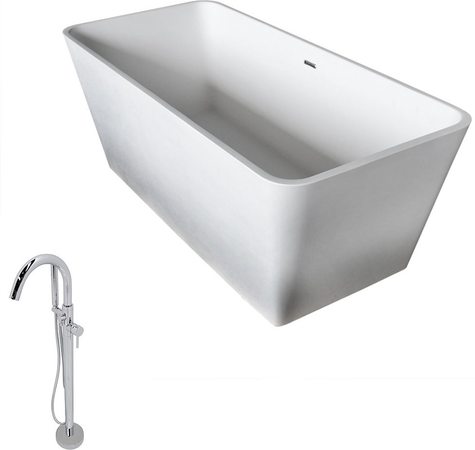 freestanding bathtub sets Anzzi BATHROOM - Bathtubs - Freestanding Bathtubs - One Piece - Man Made Stone White