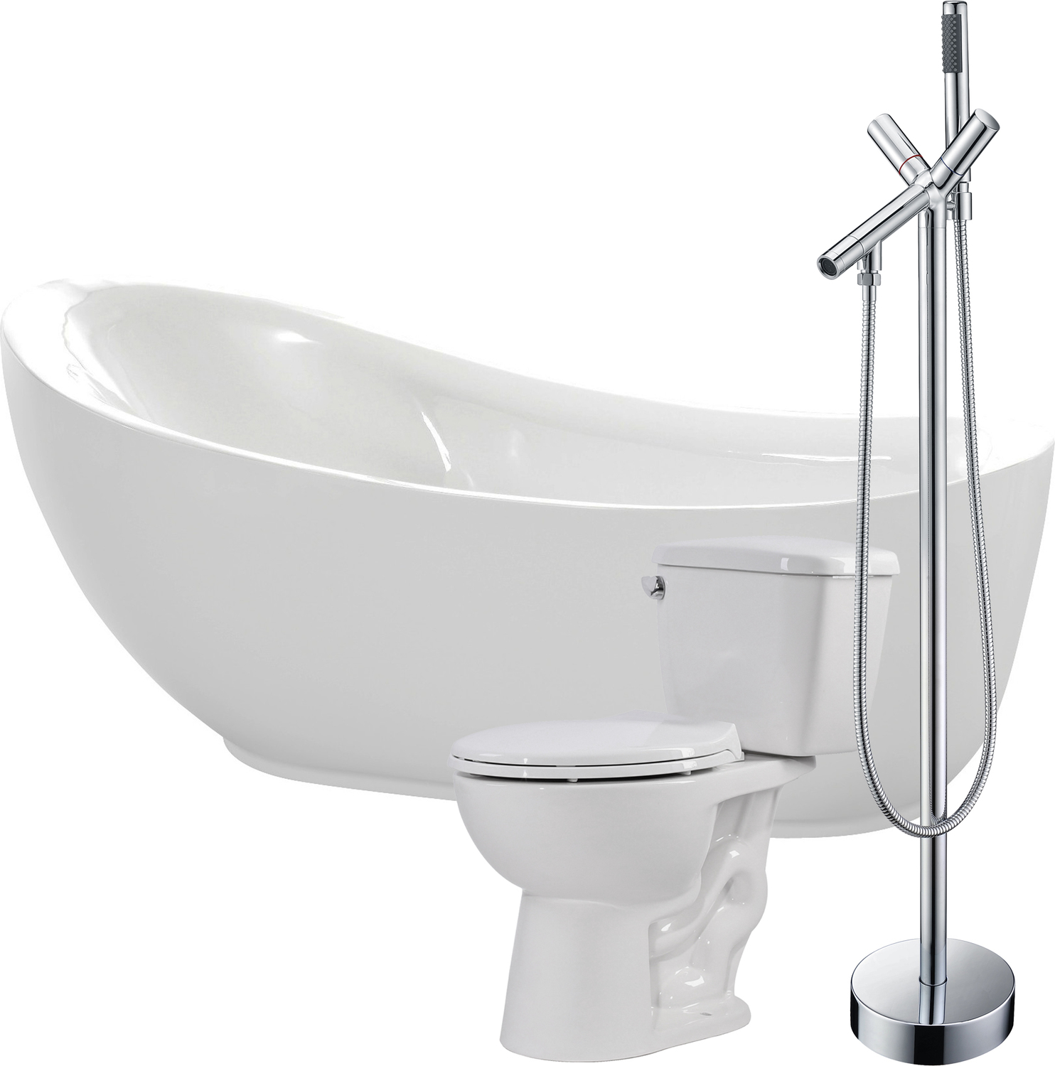bathtub jet kit Anzzi BATHROOM - Bathtubs - Freestanding Bathtubs - One Piece - Acrylic White