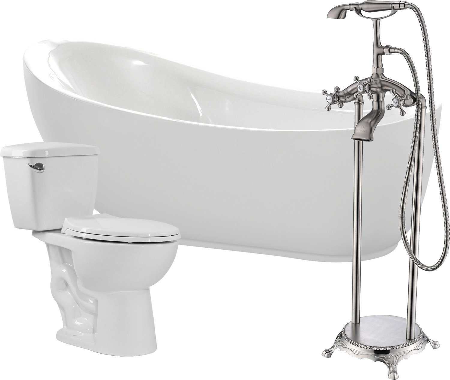 best free standing tub faucet Anzzi BATHROOM - Bathtubs - Freestanding Bathtubs - One Piece - Acrylic White