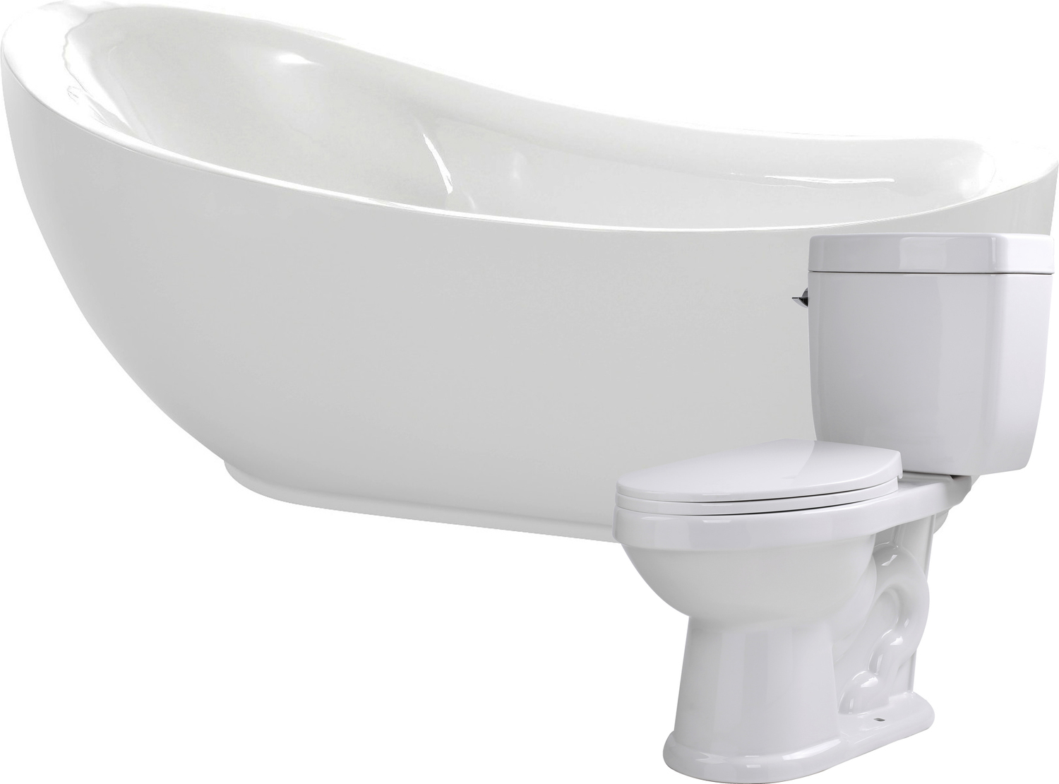 1 piece shower tub Anzzi BATHROOM - Bathtubs - Freestanding Bathtubs - One Piece - Acrylic White