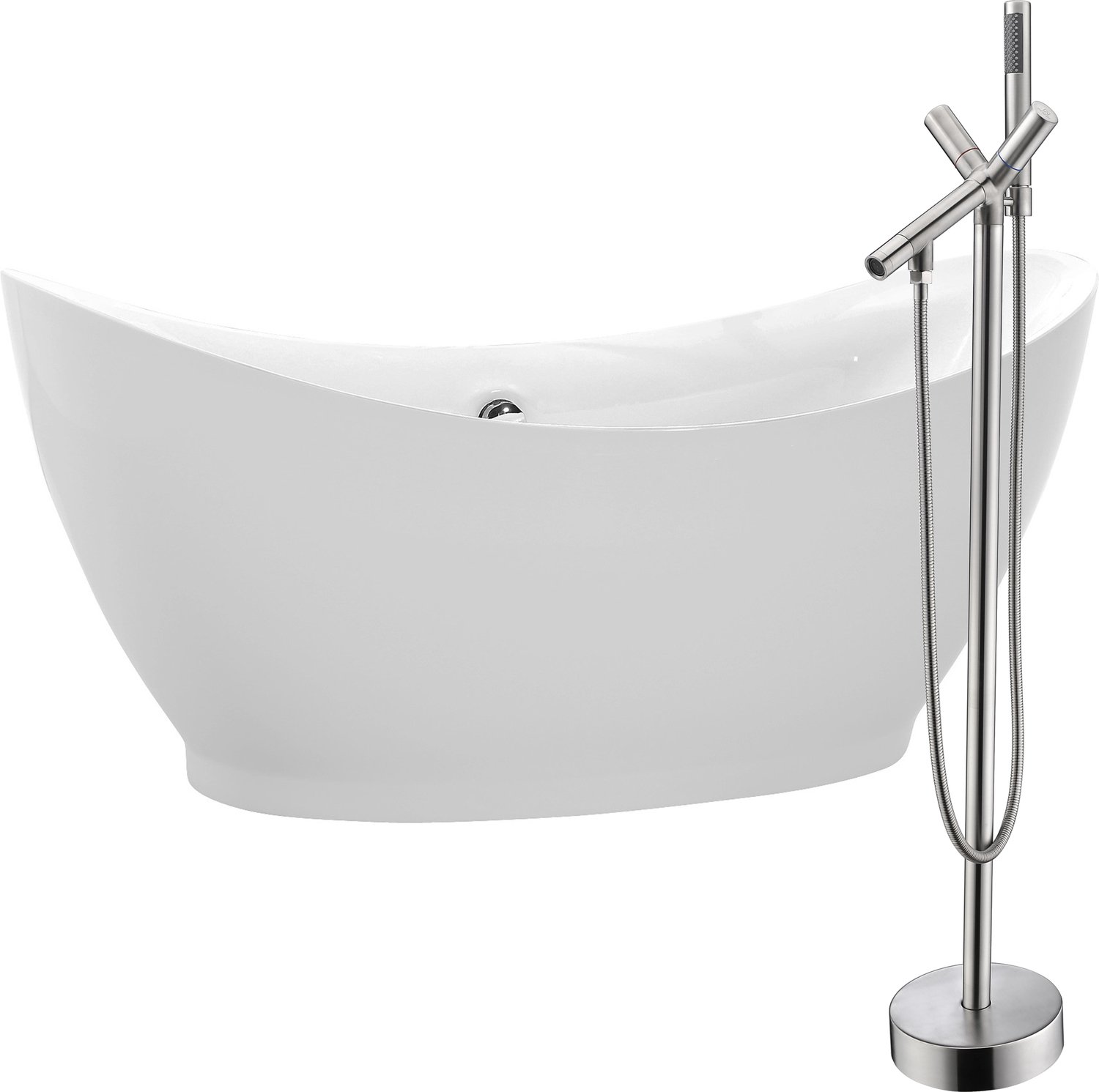 4 soaking tub Anzzi BATHROOM - Bathtubs - Freestanding Bathtubs - One Piece - Acrylic White