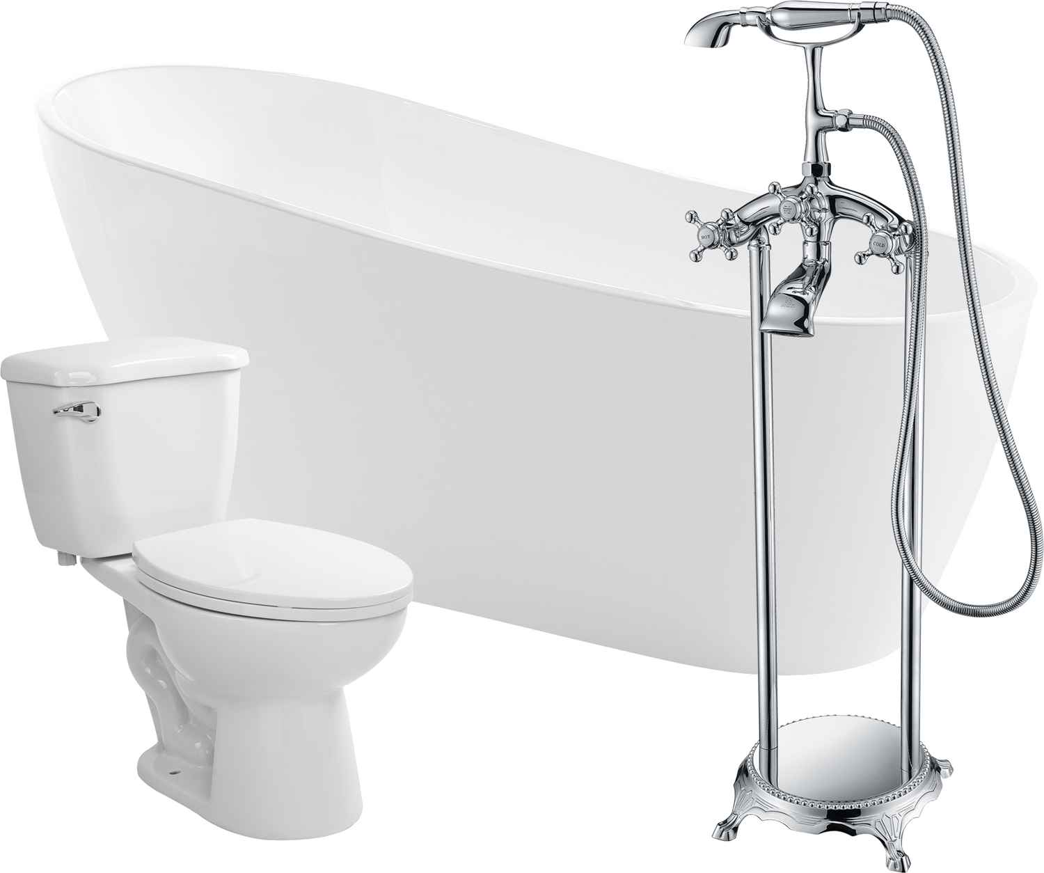 best bathtub drain Anzzi BATHROOM - Bathtubs - Freestanding Bathtubs - One Piece - Acrylic White
