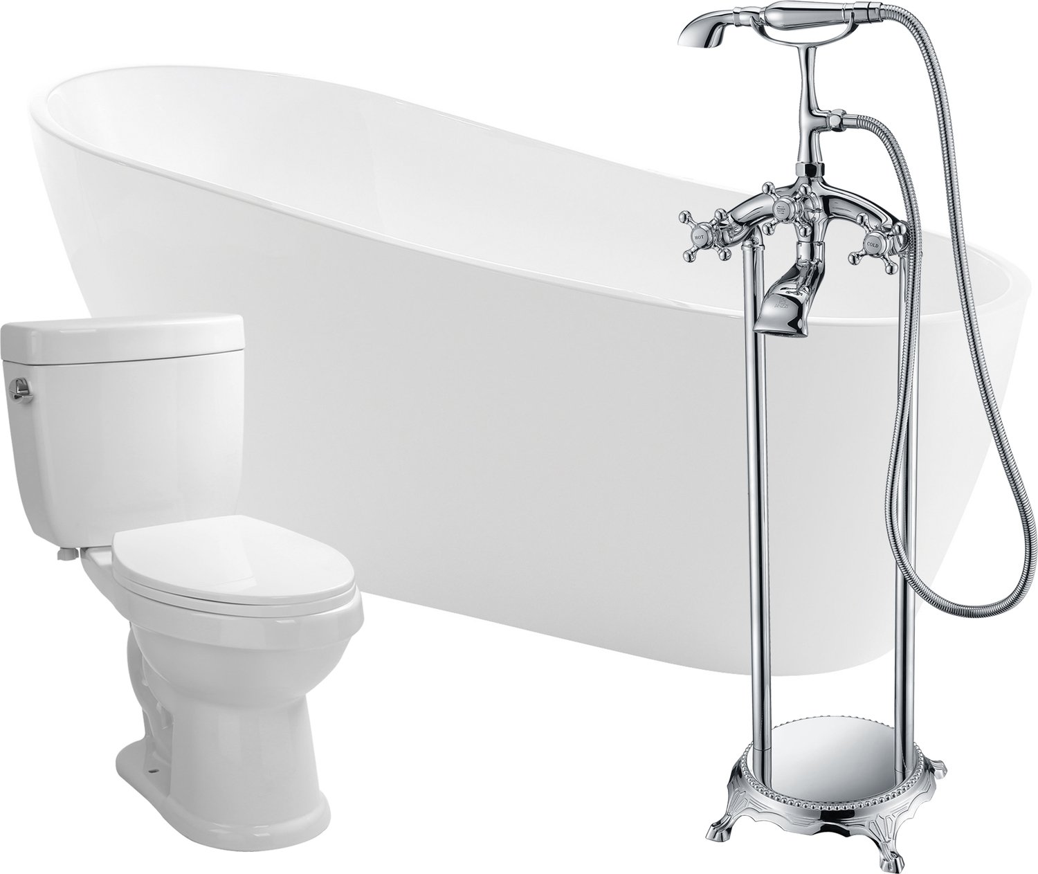 jetted bathtub for two Anzzi BATHROOM - Bathtubs - Freestanding Bathtubs - One Piece - Acrylic White