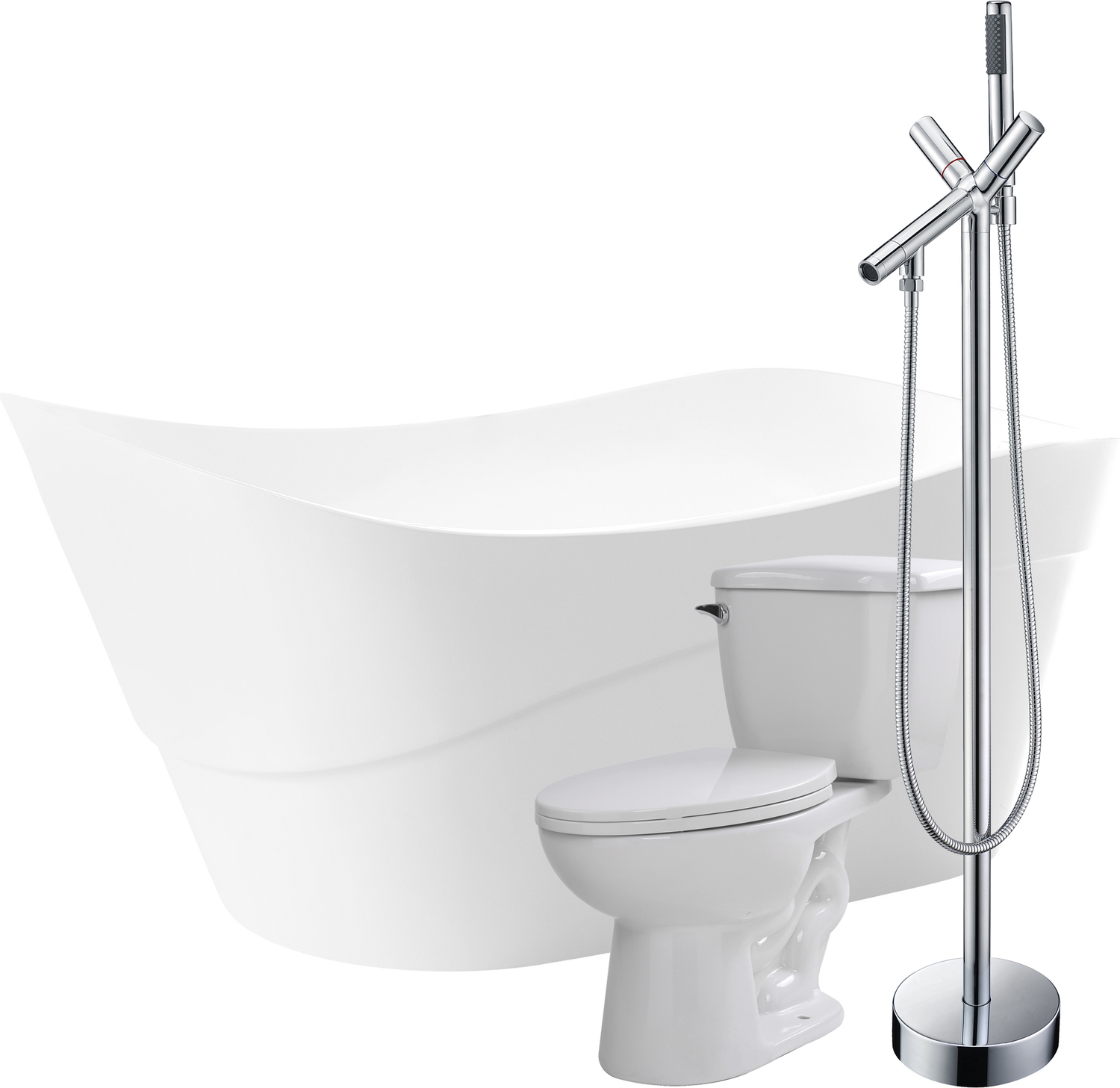 logo bath Anzzi BATHROOM - Bathtubs - Freestanding Bathtubs - One Piece - Acrylic White