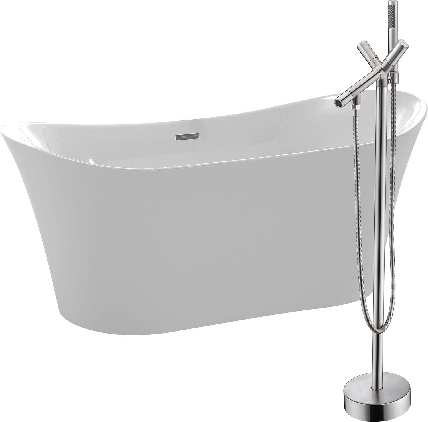freestanding bath in wet room Anzzi BATHROOM - Bathtubs - Freestanding Bathtubs - One Piece - Acrylic White