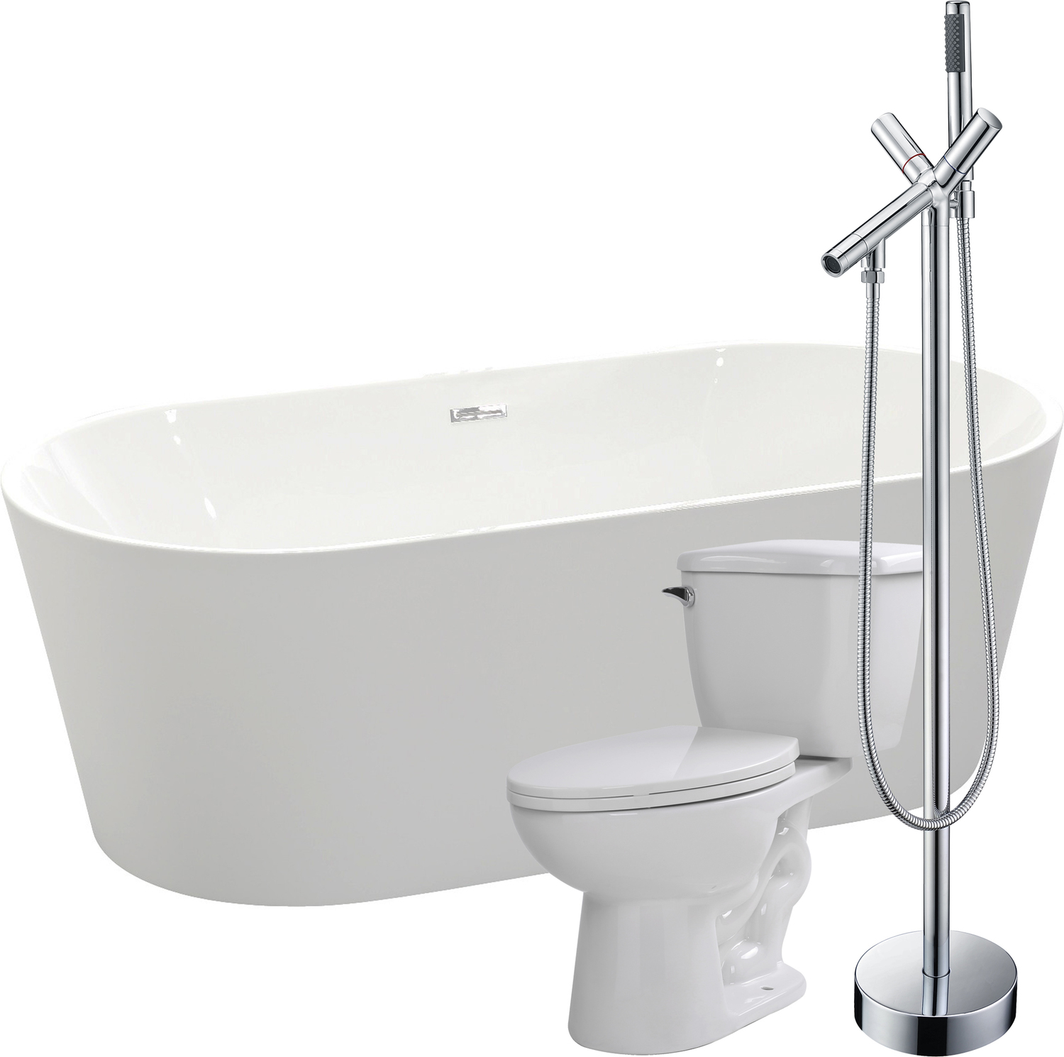 best bathtub drain stopper Anzzi BATHROOM - Bathtubs - Freestanding Bathtubs - One Piece - Acrylic White