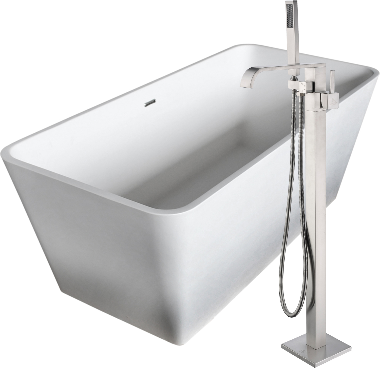tub in shower bathroom ideas Anzzi BATHROOM - Bathtubs - Freestanding Bathtubs - One Piece - Man Made Stone White