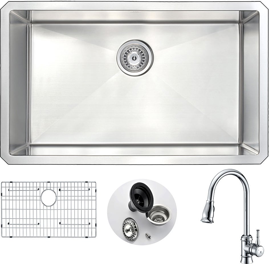 18 x 18 sink Anzzi KITCHEN - Kitchen Sinks - Undermount - Stainless Steel Steel