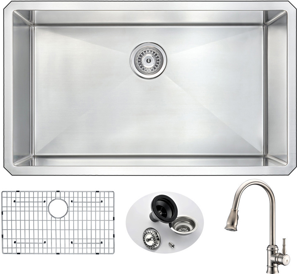 farmhouse apron sink installation Anzzi KITCHEN - Kitchen Sinks - Undermount - Stainless Steel Steel