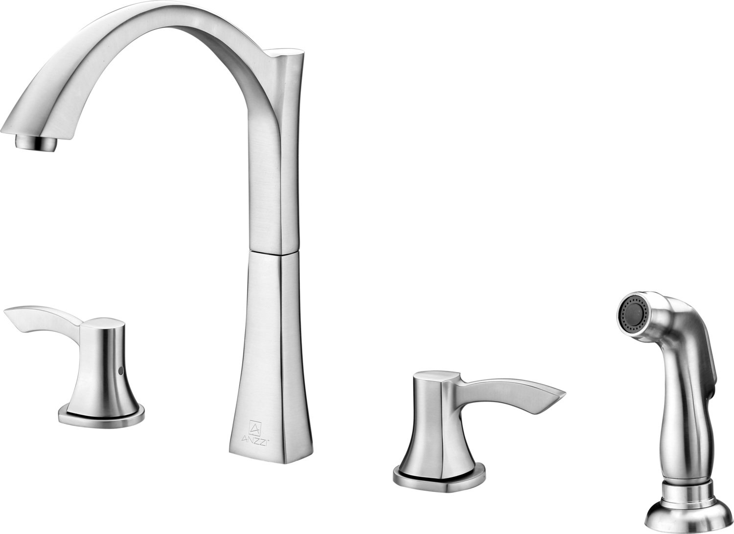 single handle pull down kitchen faucet Anzzi KITCHEN - Kitchen Faucets - Standard Nickel