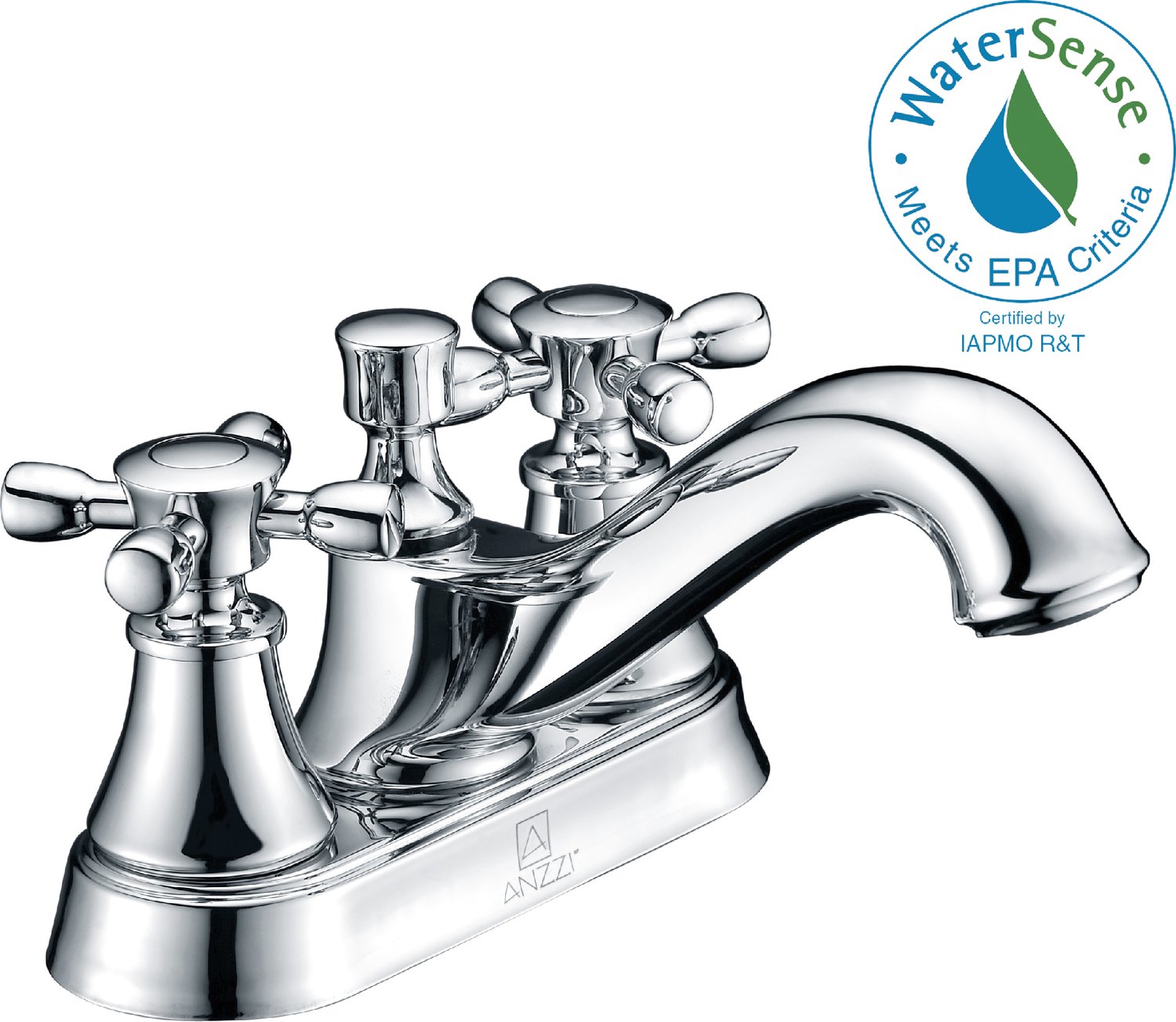 nickel vessel sink Anzzi BATHROOM - Faucets - Bathroom Sink Faucets - Centerset Bathroom Faucets Chrome