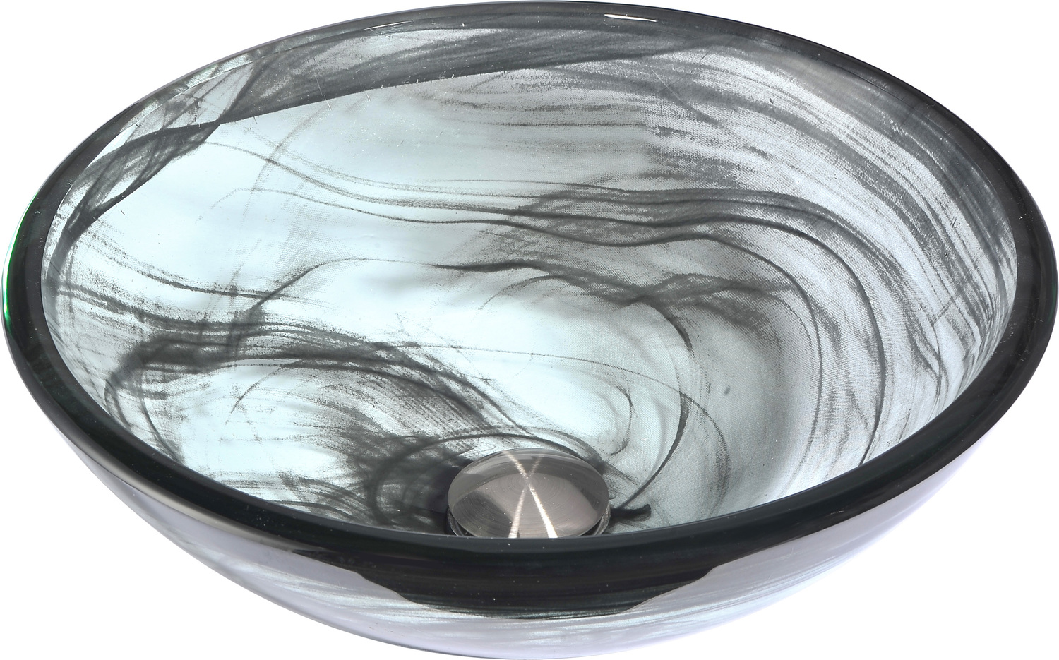  Anzzi BATHROOM - Sinks - Vessel - Tempered Glass Bathroom Vanity Sinks Gray