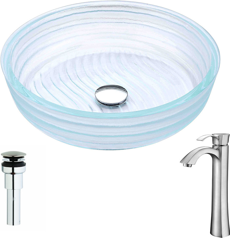 best sink vanity Anzzi BATHROOM - Sinks - Vessel - Tempered Glass Clear