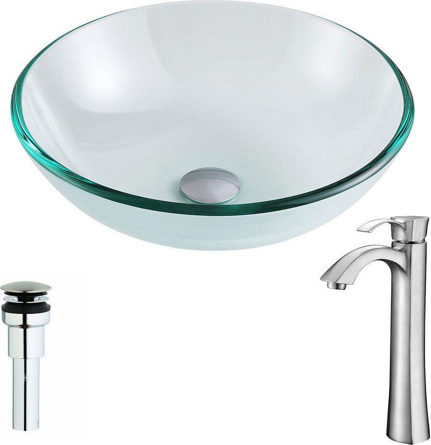 bathroom vanity top ideas Anzzi BATHROOM - Sinks - Vessel - Tempered Glass Clear