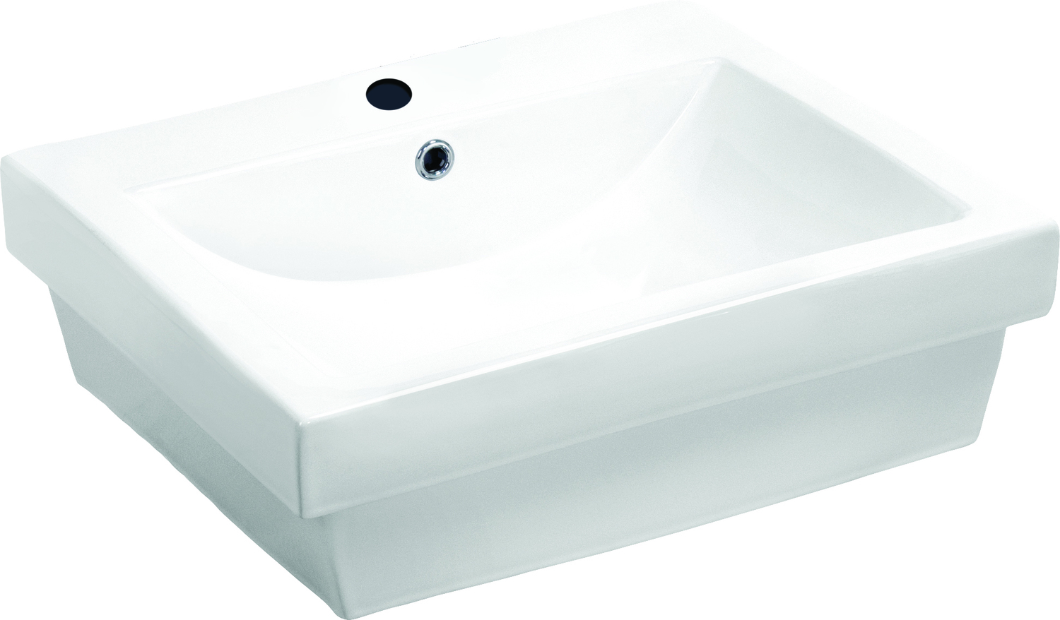 bowl basin with cabinet Anzzi BATHROOM - Sinks - Vessel - Ceramic / Procelain White