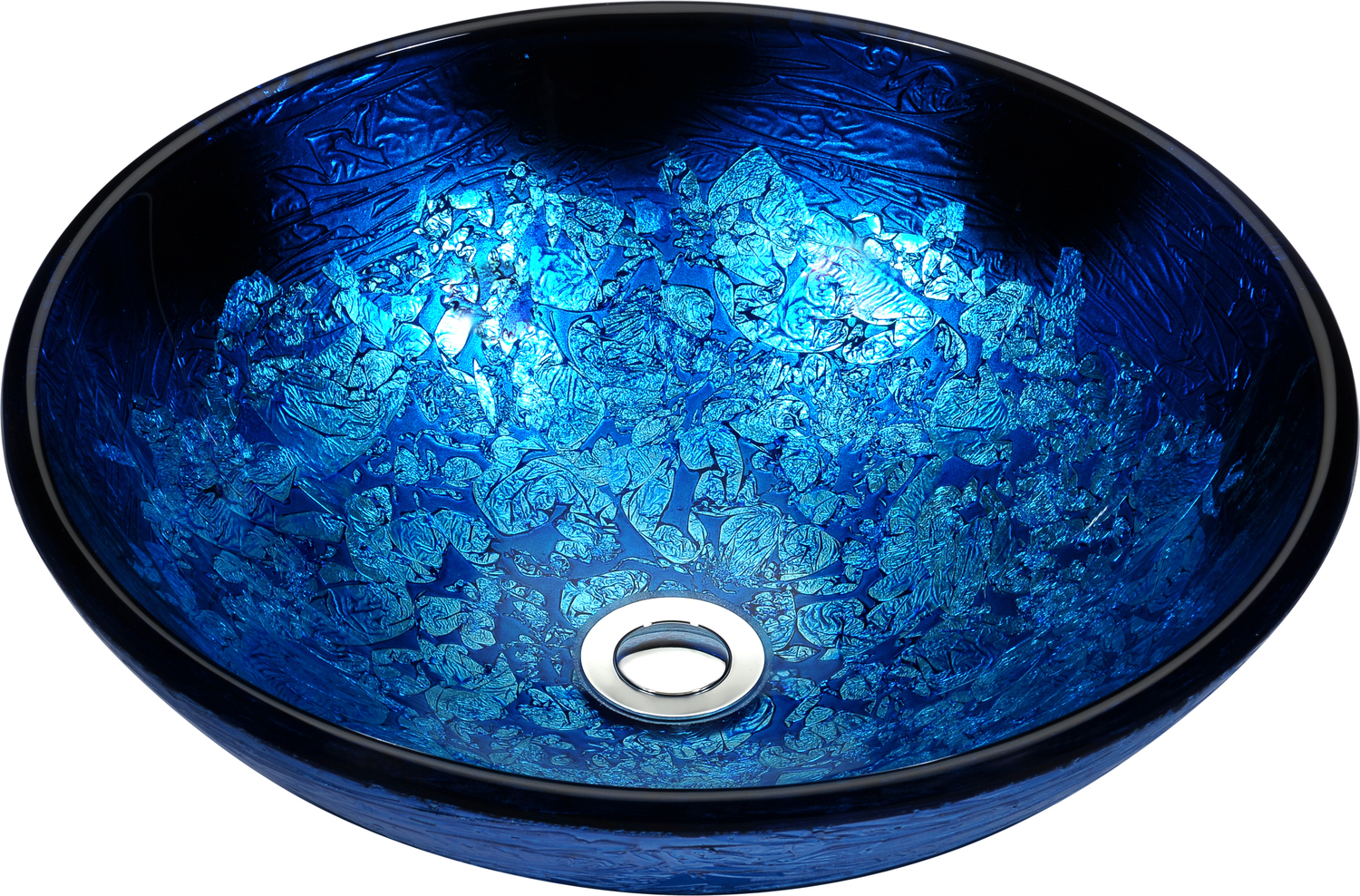 bathroom wc and basin vanity units Anzzi BATHROOM - Sinks - Vessel - Tempered Glass Blue