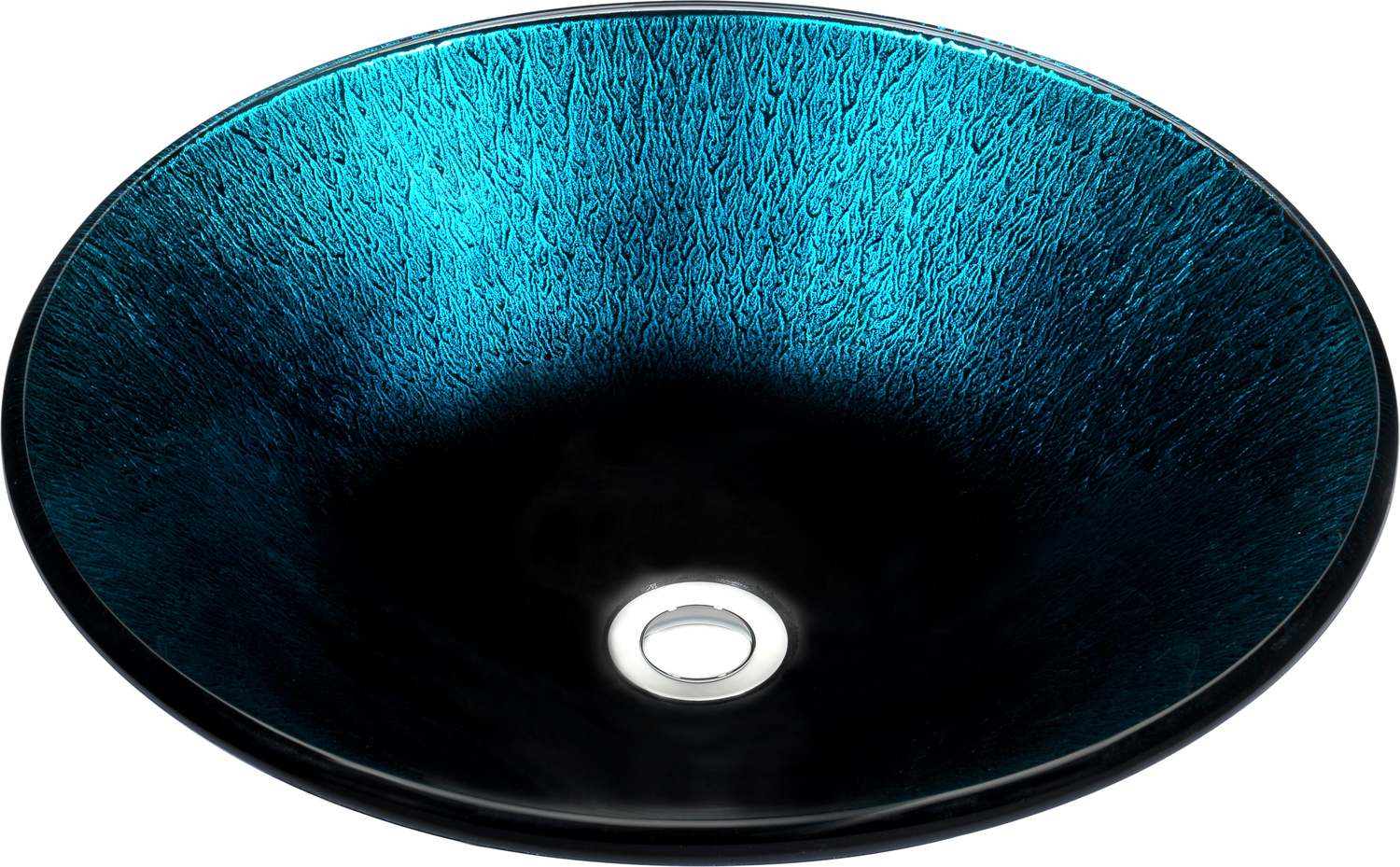 glass basin bowl Anzzi BATHROOM - Sinks - Vessel - Tempered Glass Blue