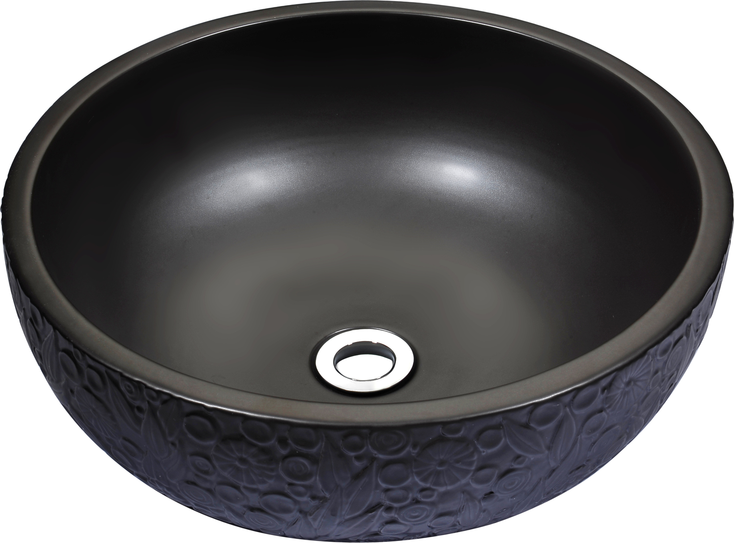 bathroom vanity with bowl on top Anzzi BATHROOM - Sinks - Vessel - Ceramic / Procelain Black