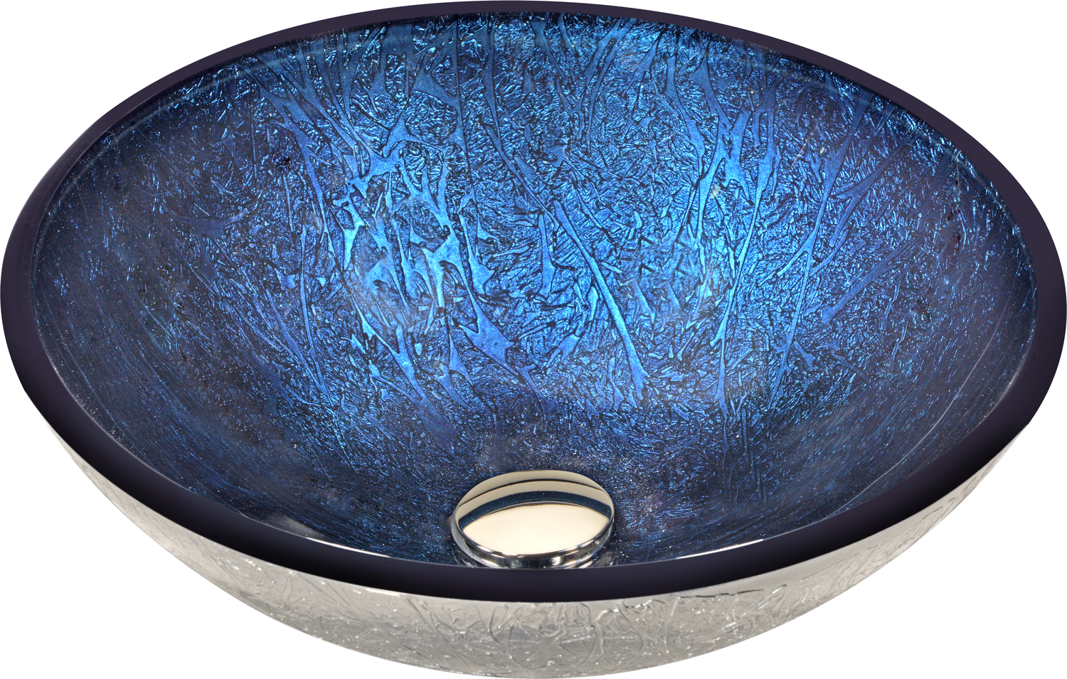 vanity blue Anzzi BATHROOM - Sinks - Vessel - Tempered Glass Gray