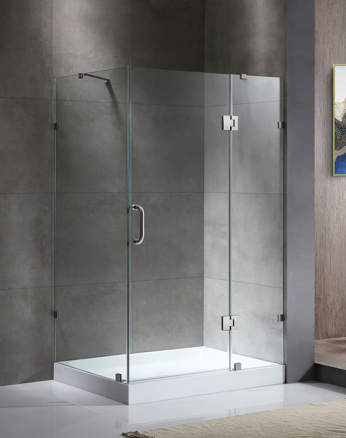 aston sliding shower doors Anzzi SHOWER - Shower Doors - Hinged Nickel