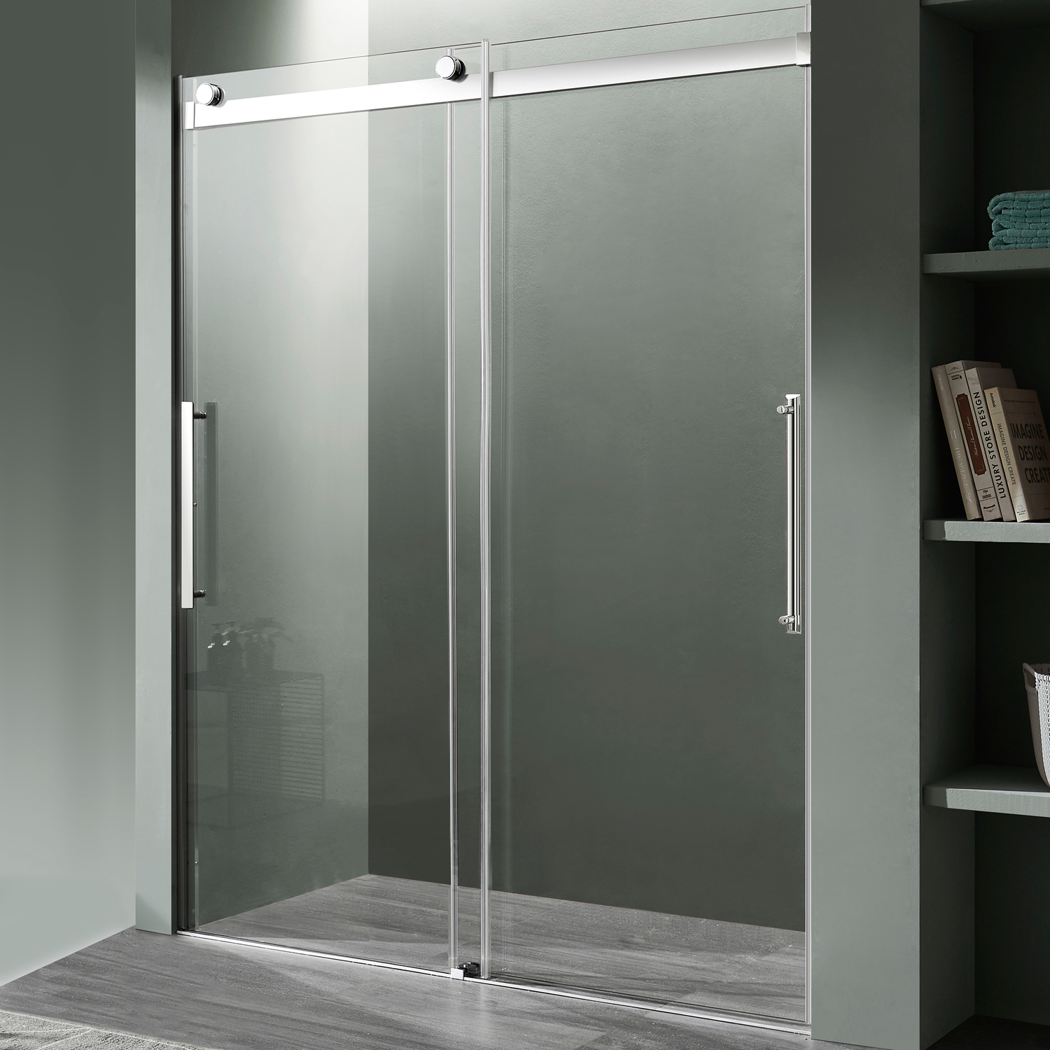 72 sliding shower door Anzzi SHOWER - Shower Doors - Sliding Chrome