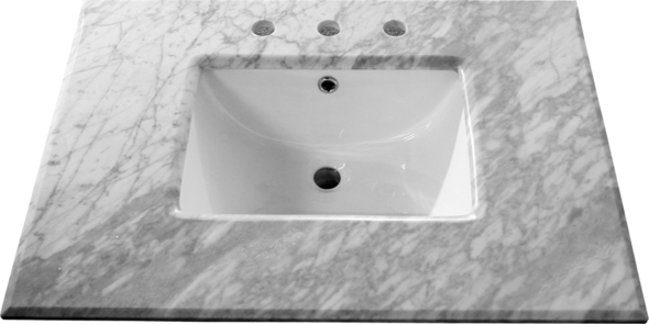 sink top for 24 inch vanity Bellaterra White Carrara marble