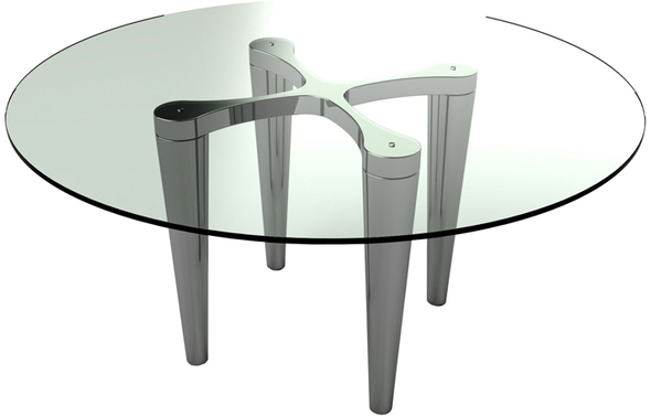 round table with black chairs Bellini Modern Living