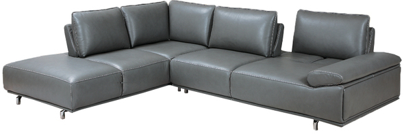 dark grey microfiber couch Bellini Modern Living