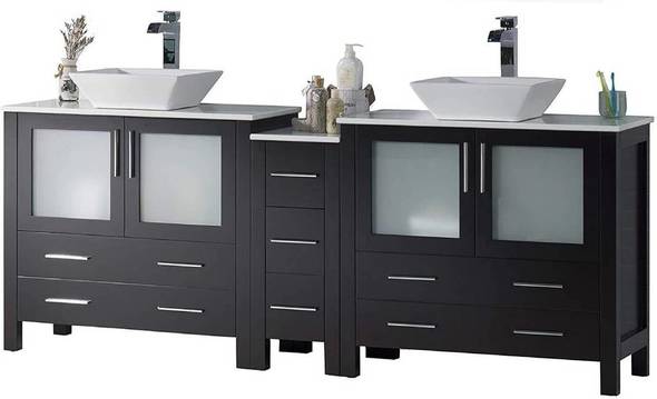 rustic double sink vanity Blossom Modern
