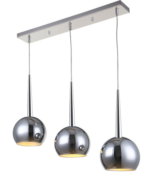 metal sphere pendant light Bromi Pendant Pendant Lighting Chrome Modern