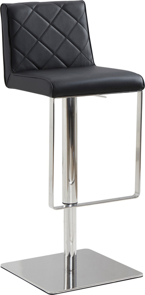 counter stools with high backs Casabianca BAR STOOL Bar Chairs and Stools Black,High Polished Stainless Steel