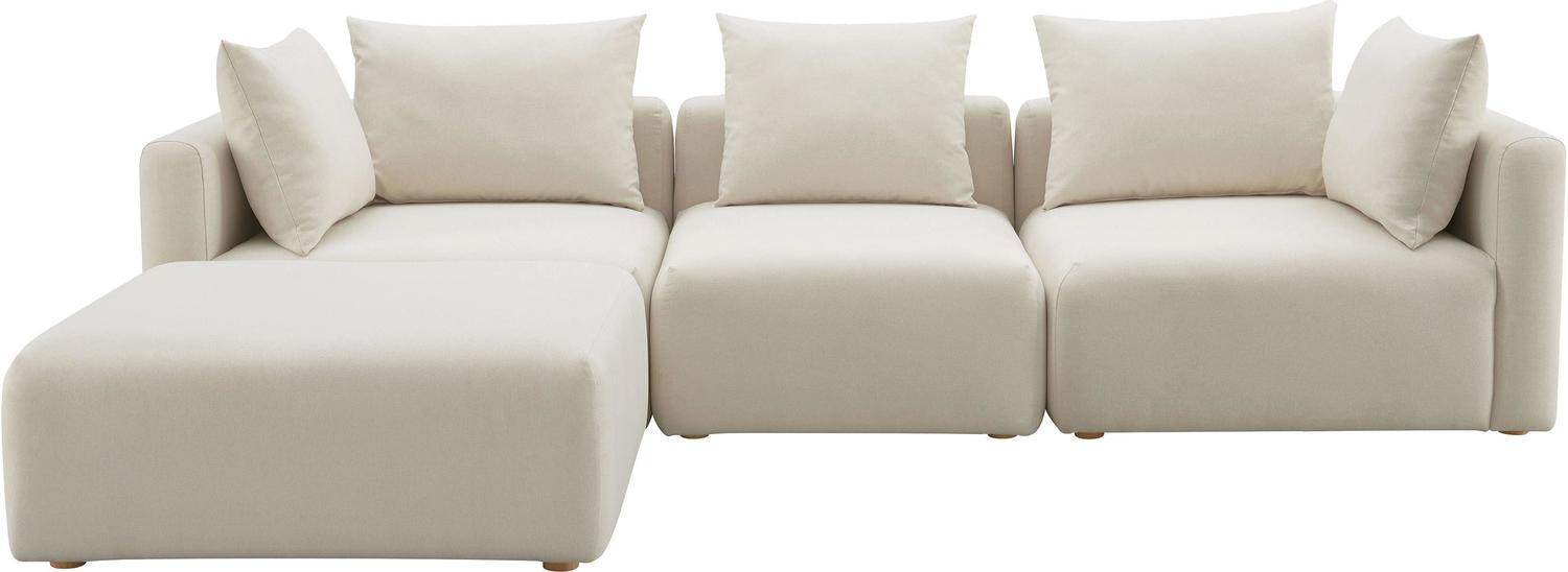 leather sofa with chaise Contemporary Design Furniture Sectionals Cream