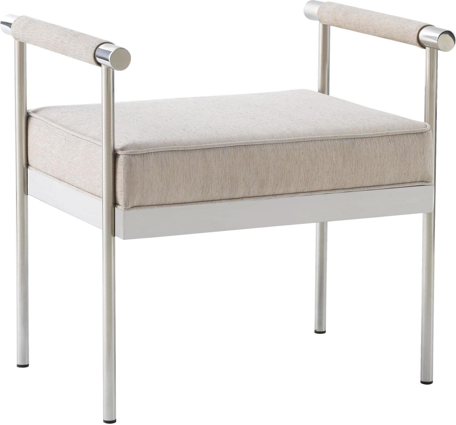 wooden storage ottoman bench Contemporary Design Furniture Benches Cream