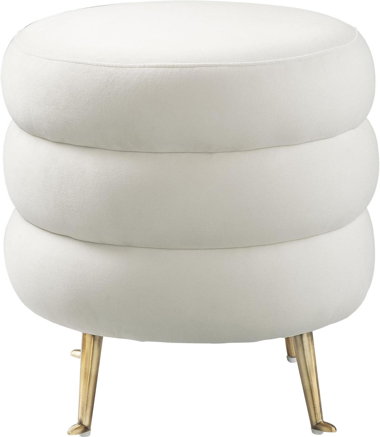 black foot stools Contemporary Design Furniture Ottomans Cream