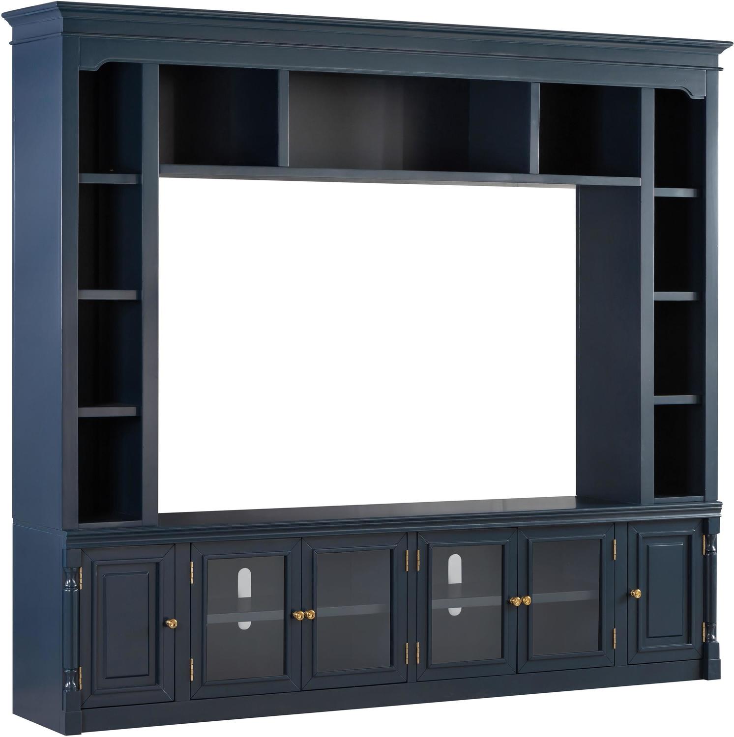 dark blue tv stand Contemporary Design Furniture Entertainment Centers Blue