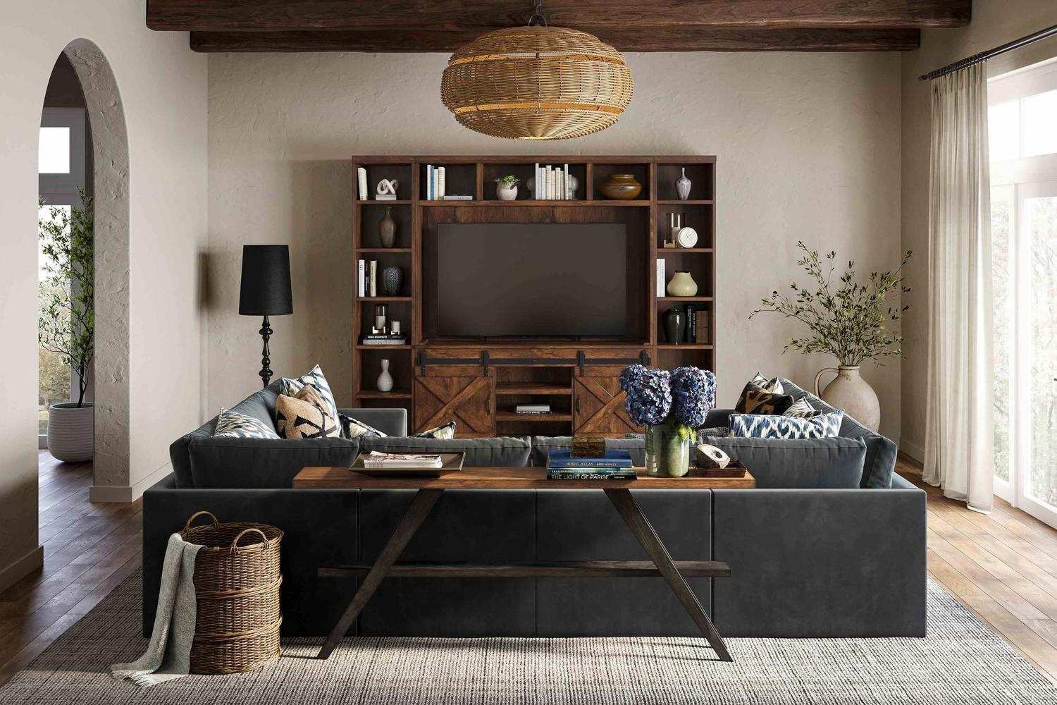 painted tv stand Contemporary Design Furniture Entertainment Centers Brown