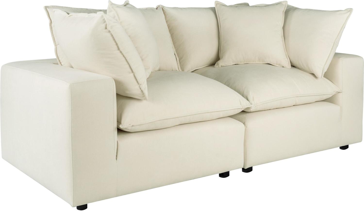 farah cream velvet sofa Contemporary Design Furniture Sofas Natural